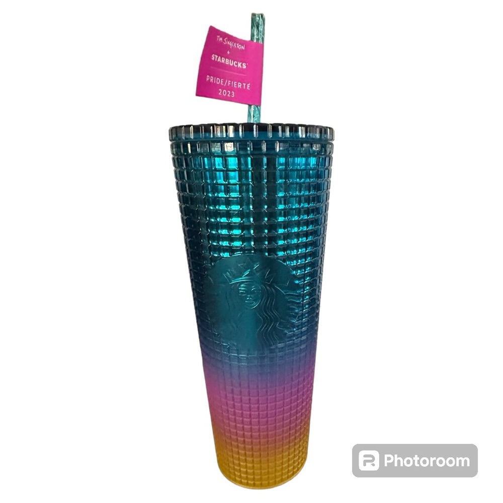 Starbucks Tumbler Tim Singleton Rainbow Grid Gradient Ombre - Venti 24oz…